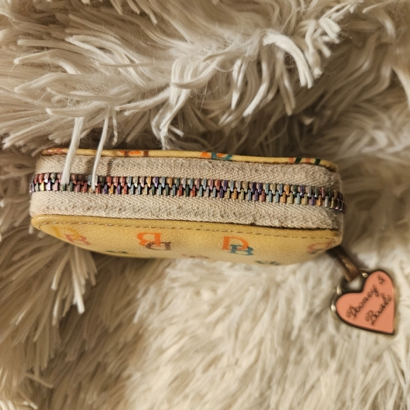 🩷2pc Dooney & Bourke Y2K Cream Monogram DB Insignia Shoulder Bag & Zip Wallet - Picture 8 of 11